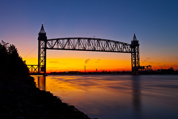 Sunset On Railroad Bridge